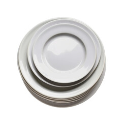 empty plates isolated on white background
