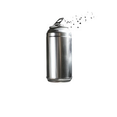 aluminum spray can isolated on white