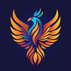 Phoenix Mythical Brand Logo Generative AI