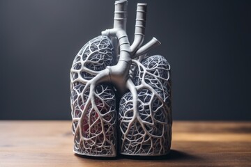 Cigarette butt in human lungs symbolizing smoke addiction and its detrimental effects on health - obrazy, fototapety, plakaty