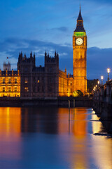 Westminster Palace, Big Ben, Themse, London, England, Großbritannien
