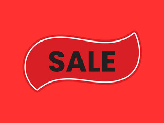 red sale label