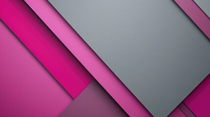 Minimalist Elegance: Gray and Magenta Background with Metallic Accents
