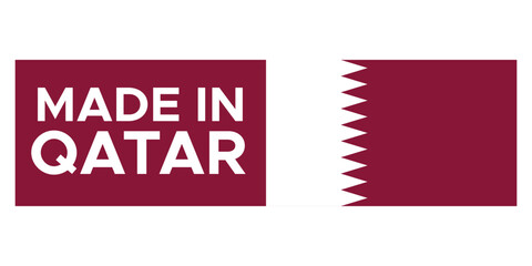 Made in Qatar Stamp Label