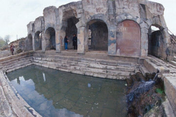 Italy, Sardinia, province of Oristano, Fordongianus, Roman baths (1st century), hot water spring...