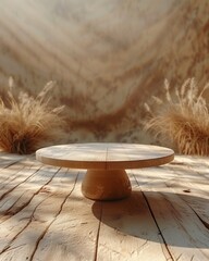 Photo of a clean and basic table to place a product photo in vintage style