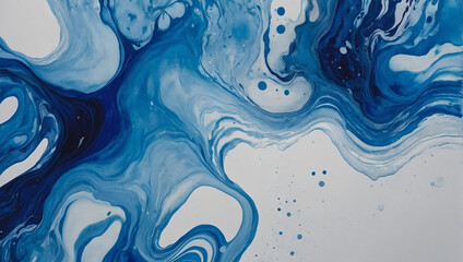Abstract watercolor paint background by indigo and royal blue tones with liquid fluid texture for background, banner.