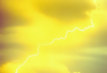 Yellow color stormy sky art weather illustration, AI generated
