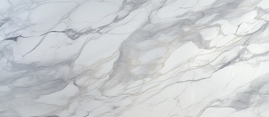 A detailed view of a white marble texture resembling a snowy slope, ice cap, or freezing event. The pattern mimics glacial landforms with a furlike flooring or linens appearance - obrazy, fototapety, plakaty
