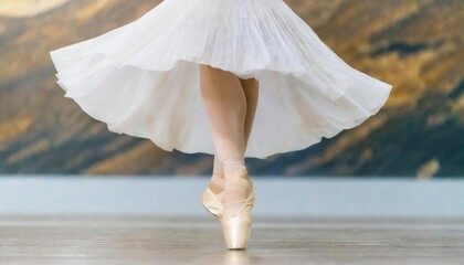 beautiful legs of dancer in pointe , high quality photo.