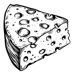 Swiss Cheese Black Vector Illustration