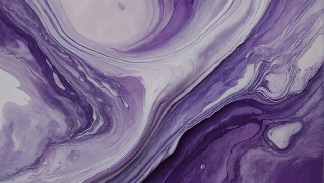 Abstract watercolor paint background in shades of lavender and lilac with liquid fluid texture for background, banner.