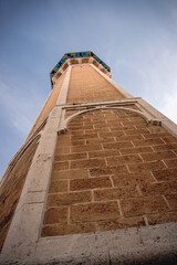 Minaret of Hammouda Pacha Mosque - Medina of Tunis city, Tunisia