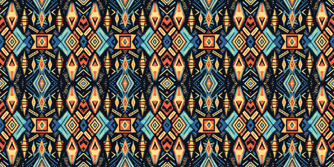 Abstract seamless pattern, seamless wallpaper, seamless background designed for use for interior, wallpaper, fabric, curtain, carpet, clothing, Batik, satin, background, illustration, Embroidery style