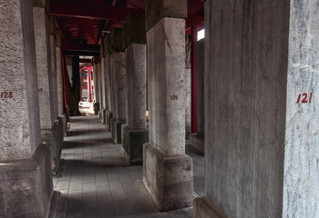 Stone tablets in Temple of Confucius in Beijing, China