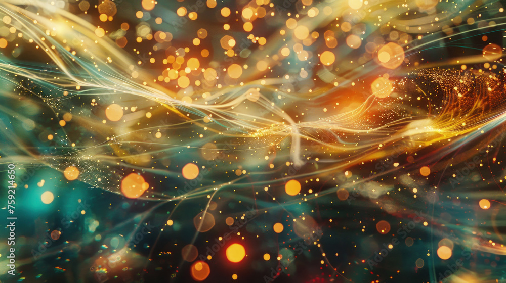 Poster swirling lights and bubbles create a blurry and mesmerizing effect in this captivating scene