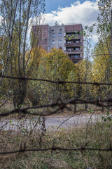 Apartment house in Pripyat town, Chernobyl Nuclear Power Plant Zone of Alienation, Ukraine