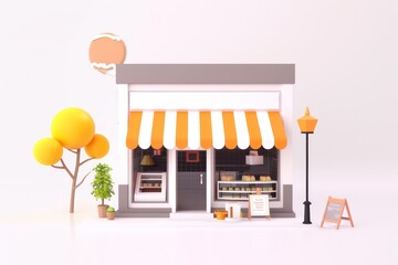 shop on a white background