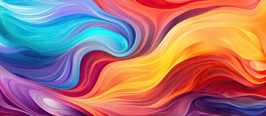 A vibrant close up of a swirling pattern of purple, orange, pink, violet, and magenta art paint...