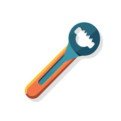 Flat modern design with shadow icons wrench flat ve