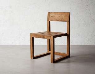 room with wooden chair