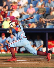 red and blue baseball player