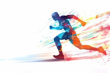 elegant illustration of a sporty man running
