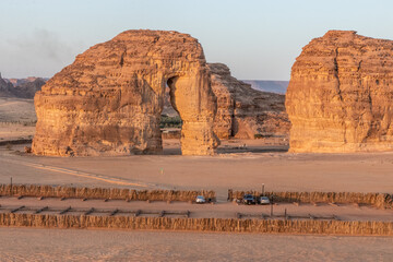 Jabal Al-Fil (Elephant Rock) rock formation near Al Ula, Saudi Arabia