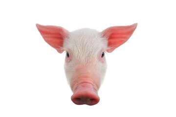 Portrait of a piglet isolated on a white background