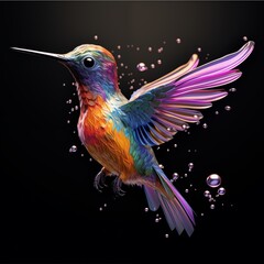 Obraz premium Colorful hummingbird