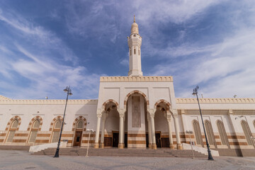 Masjid al-Shuhada mosque under Uhud mountain in Medina, Saudi Arabia