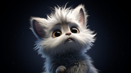 Furry friend with an inquisitive expression, making a connection with the viewer.