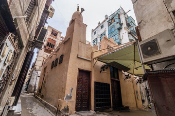 Small mosque in Al Balad,  historic center of Jeddah, Saudi Arabia