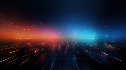 Obraz premium Abstract background that represents the limitless possibilities and horizons of IT technology in the future, pushing the boundaries of innovation