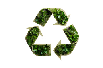 natural recycle sign on isolate background