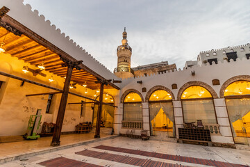 Al Shafi mosque in Al Balad,  historic center of Jeddah, Saudi Arabia