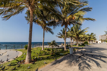 View of corniche park in Jeddah, Saudi Arabia