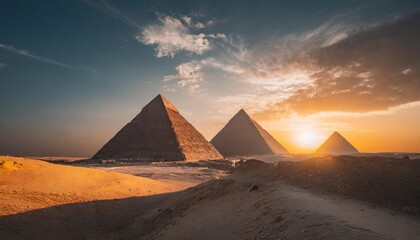 Naklejka premium Generated image of egypt pyramids