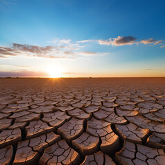 The Echo of Nature's Cry: The Harsh Reality of Drought - obrazy, fototapety, plakaty