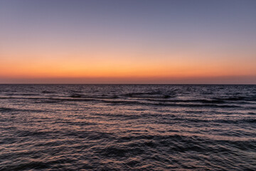 Fototapeta na wymiar Sunset at the sea in Jeddah, Saudi Arabia