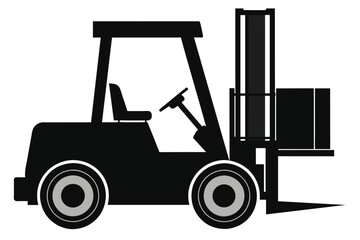 High quality forklift vector art illustration