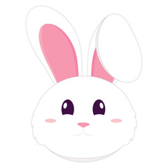 Cute bunny cartoon character Easter season Vector