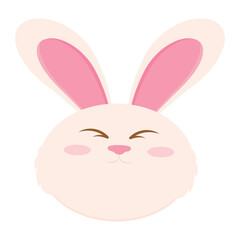Cute bunny cartoon character Easter season Vector