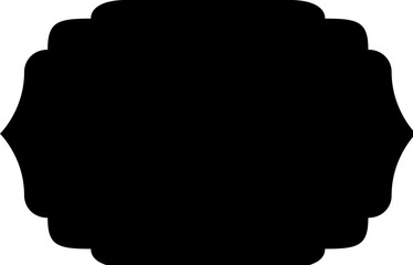 Vector Label Shapes Template. Ornate Label Shapes.