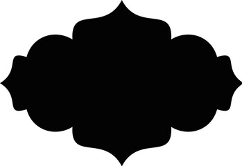 Vector Label Shapes Template. Ornate Label Shapes.