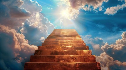 steps leading to heaven, clouds around generative ai