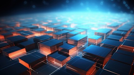 Obraz premium Abstract background that represents the limitless possibilities and horizons of IT technology in the future, pushing the boundaries of innovation