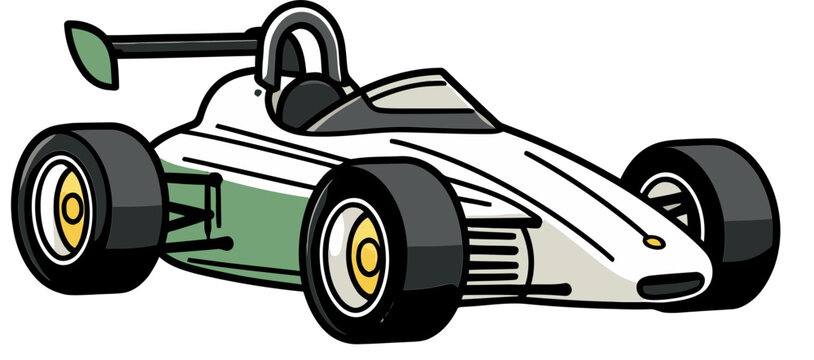 Formula Car Vector Illustration with Custom Paint and Decals