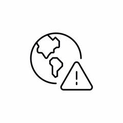 Planet Ecology Environment Danger Caution Warning Triangle icon