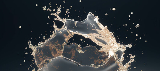 water splash waves, clear, fresh, aqua 93 - obrazy, fototapety, plakaty
